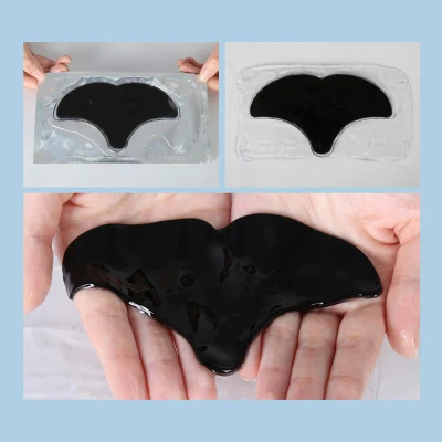 New Arrival Wholesale OEM 24K Gold Black Clear Crystal Bamboo Charcoal Gel Forehead Mask for Skin Care