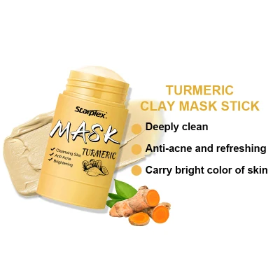 Private Label Natural Organic Anti Aging Acne Treatment Green Tea Turmeric Facial Mud Mask Face Clay Mask Stick