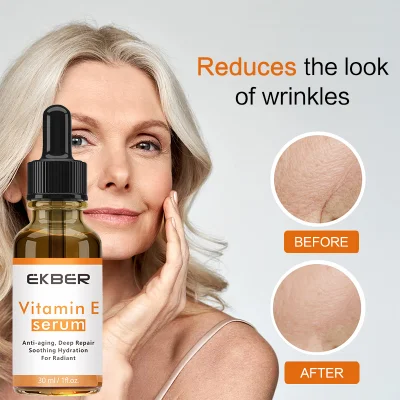 Private Label Anti Aging Whitening Facial Serum with Hyaluronic Acid Hydrating Retinol Moisturizing Vitamin E Serum