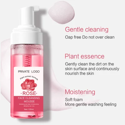Natural Organic Exfoliating Cleansing Mousse Pore Moisture Oil Control Face Wash Foaming Facial Cleanser