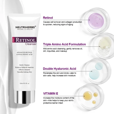 Private Label Natural Vitamin a Younger Looking Anti Aging Facial Cleanser