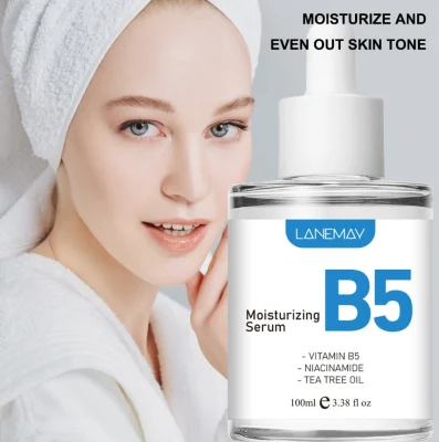 Skin Repair Facial Essence Pores Shrink Hydrating Vitamin B5 Face Serum with Hyaluronic Acid