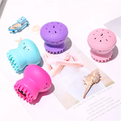 Small Octopus Facial Cleaning Brush Softy Silicone Material Easy to Hold Massages Your Face Reduce Dead Skin Acne Dropshipping
