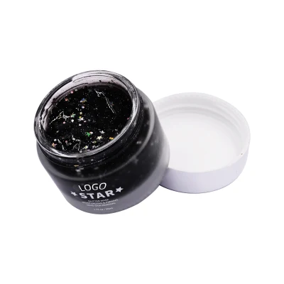 Private Label Korean Cosmetics Black Facial Glitter Face Peel off Glow Mask