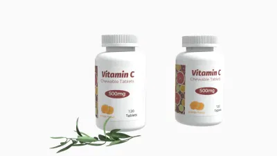 Healthcare Supplement Vitamin C 500mg Chewable Tablet Whitening Skin Care OEM Service