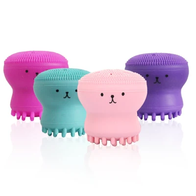 Small Octopus Facial Cleaning Brush Softy Silicone Material Easy to Hold Massages Your Face Reduce Dead Skin Acne Dropshipping