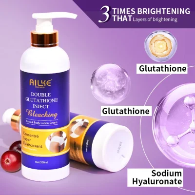 New Face &amp; Body Lotion Ailke Private Label Black Skin Whitening Body Cream Strong Bleaching Body Lotion