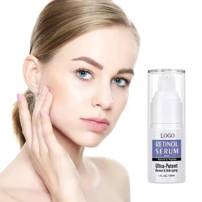 Private Label OEM Skin Care Anti Aging Wrinkle Brightening Hyaluronic Acid + Vitamin E Face Retinol Serum
