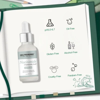 Private Label Whitening Skin Minimizing Large Open Clogged Pore Niacinamide Serum