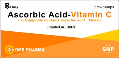 Skin Whitening Body Care Anti-Aging Vitamin C Injection 1000mg GMP Factory Ascorbic Acid