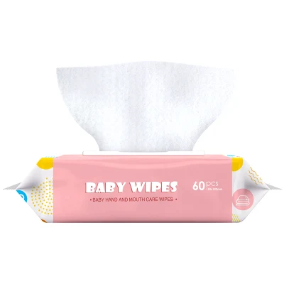 100% Plant Fiber RO Pure Water Baby Wet Wipes for Cleansing