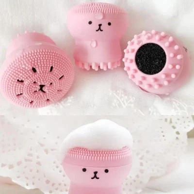 Octopus Double Head Facial Scrubber Silicone Facial Cleanser Brush