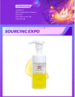 Sourcing Expo Hot Selling Herbal Extract Foam Facial Cleanser Gentle Facial Cleanser Daily Skin Cleanser Clean and Makeup Removing