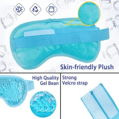 Custom Cooling Beads Microwave Heat Cool Ice Eye Mask Sleeping Gel Eyes Mask