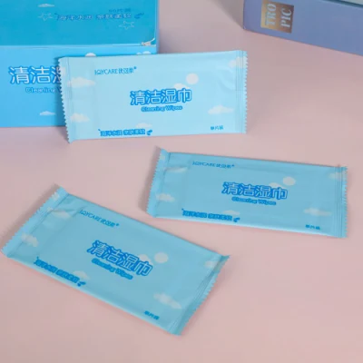 Antibacterial Refreshments Cleansing Flushable Wet Wipes Cleaning Lint Free Hand Sanitizing Alcohol Wipes in Buckets