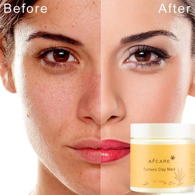 Hot Selling Vegan Clay Mud Mask Tuemeric Deep Cleansing Aloe Vera Organic Repairing Anti Wrinkle Clay Mask
