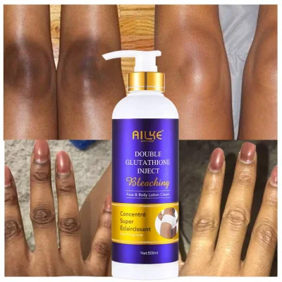 New Face &amp; Body Lotion Ailke Private Label Black Skin Whitening Body Cream Strong Bleaching Body Lotion
