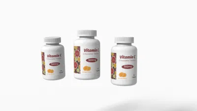 Healthcare Supplement Vitamin C 500mg Chewable Tablet Whitening Skin Care OEM Service