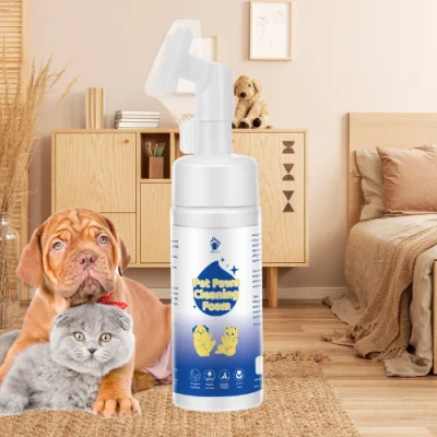 Wholesale Pet Supply 150ml Foam with Massage Head Pet Dogs&Cats Paw Deep Cleaning Foam Pet Foot Paw Cleansing Foam