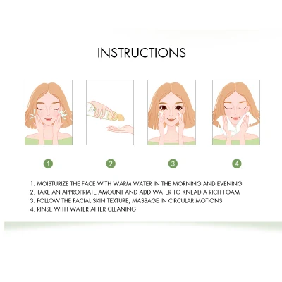 Beauty Clear Skin Care Make up Deep Facial Cleansing Powder Private Label Avocado Cleanser Face Wash Facial Foam Cleanser