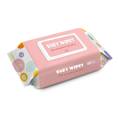 100% Plant Fiber RO Pure Water Baby Wet Wipes for Cleansing