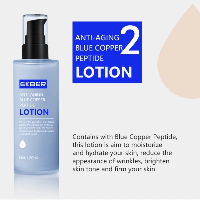 Customize Logo Natural Organic Blue Copper Peptide Hydrating Dry Skin Toner for Face Blue Copper Peptide Toner