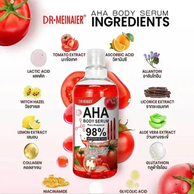 500ml Private Label Moisturizing Anti-Wrinkle Whitening Body Serum Tomato Extract Aha Body Face Serum