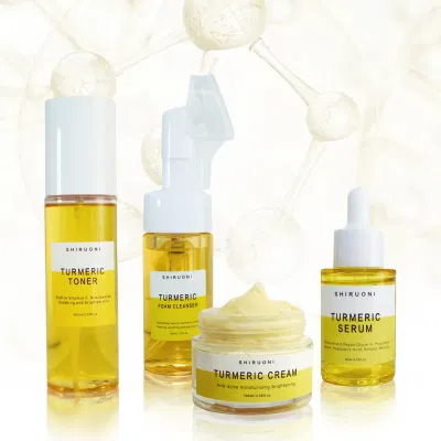 Men&prime;s Skin Care Products Turmeric Powder Whitening Brightening Face Care Cream Serum