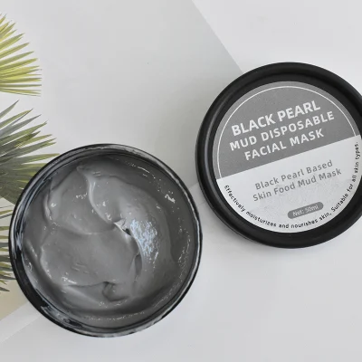 Best Selling Products Private Label Organic Mud Facial Mask Skin Care Black Pearl Clay Face Mask