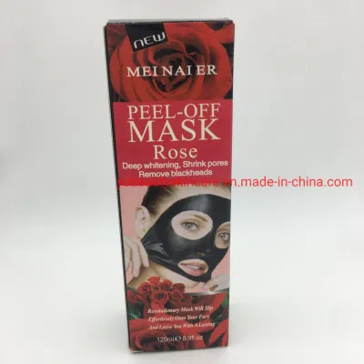 OEM Rose Peel-off Mask Whitening Refine Pores Facial Mask with 120ml