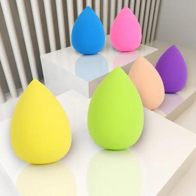 Wholesale Waterdrop Non Latex Muti-Colored Foundation Blending Powder Puff Cosmetic Puff Makeup Sponge