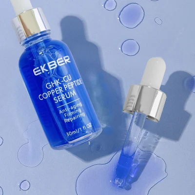Organic Natural Korean Skin Care Facial Brightening Face Soothing Blue Copper Peptide Serum Facial Serum