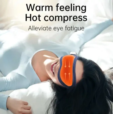 Electric Heating Eye Mask Vibration Eye Massager Cool Warm Compress Sleeping Mask Relieve Fatigue