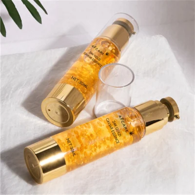 Private Label Custom Skin Whitening Moisturizing Anti-Aging Natural Organic 24K Gold Caviar Face Serum
