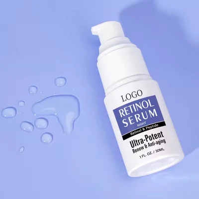 Private Label OEM Skin Care Anti Aging Wrinkle Brightening Hyaluronic Acid + Vitamin E Face Retinol Serum