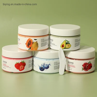 Wholesale Mascarillas Skincare Beauty Pore Cleanser Facial Mud Mask Hydrating Acne Treatment Whitening Face Fruit Clay Mask