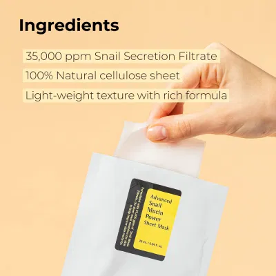 Beauty Cosmetics Skin Care Moisturize Deeply and Shrink Pores Snail Sheet Masks