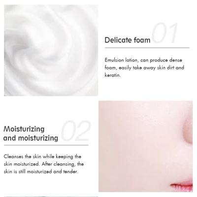 Amino Acid Mild Mousse Private Label Cleansing Foam Amino Acid Face Cleanser