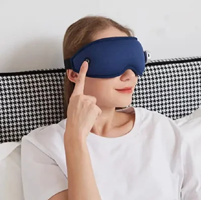 Electric Heating Eye Mask Vibration Eye Massager Cool Warm Compress Sleeping Mask Relieve Fatigue