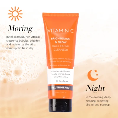 Private Label Vitamin C Face Cleanser for Oily Skin and Dry Skin
