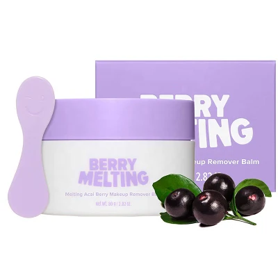 Berry Melting Combination Skin Type Organic Cleansing Balm with Jojoba Oil Vegan Skincare Makeup Remover Cleansing Balm
