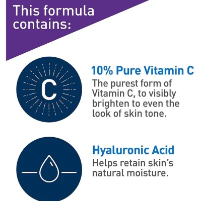 Online Wholesale in Stock Cerav 10% Pure Vitamin C Serum Brightening Whitening Skin with Ceramide Repair Barrier Skin Renewing Anti-Aging Facial Serum