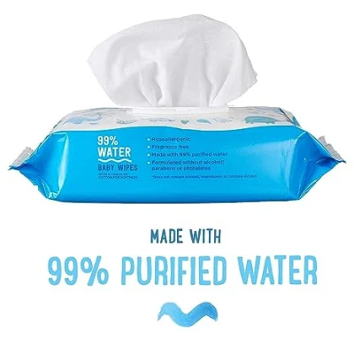 Baby Disposable Hand &amp; Face Cleansing Wet Wipes, Pre-Moistened Wipes Gently Remove 99% of Germs &amp; Dirt From Delicate Skin
