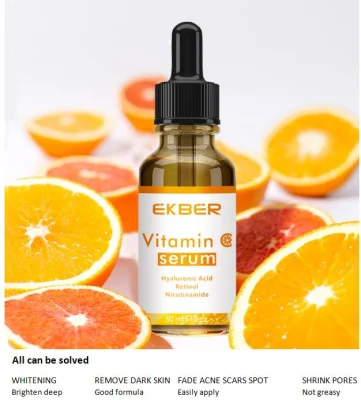 Vegan Organic Deep Moisturizing Anti Aging Skin Care Vitamin C Retinol Hyaluronic Acid Face Serum