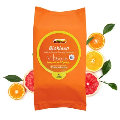 Biokleen Customize pH Balanced Alcohol-Free Fragrance Waterproof Facial Makeup Remover Organic Wipes