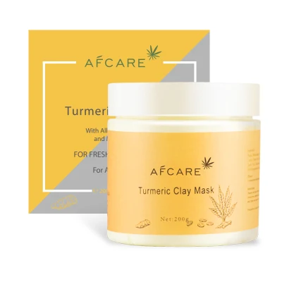 Hot Selling Vegan Clay Mud Mask Tuemeric Deep Cleansing Aloe Vera Organic Repairing Anti Wrinkle Clay Mask