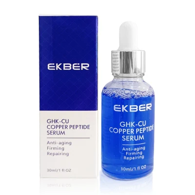Organic Natural Korean Skin Care Facial Brightening Face Soothing Blue Copper Peptide Serum Facial Serum