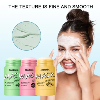 Private Label Natural Organic Anti Aging Acne Treatment Green Tea Turmeric Facial Mud Mask Face Clay Mask Stick