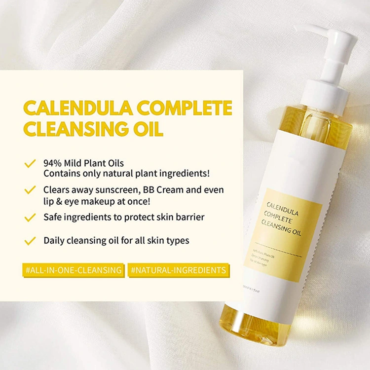 Natural Hydrating Calendula Complete Deep Makeup Remover Facial Cleansing Oil