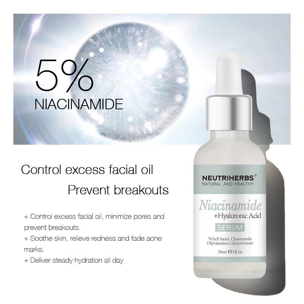 Private Label Whitening Skin Minimizing Large Open Clogged Pore Niacinamide Serum
